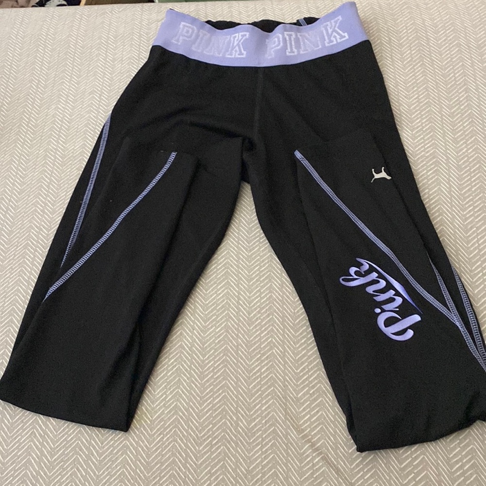 rand pink legging black with purple accents size small